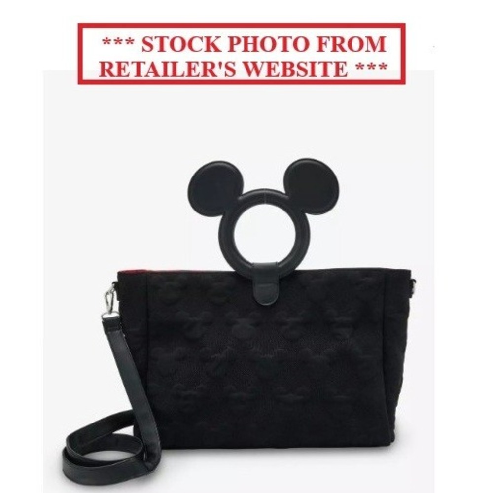 Loungefly Tote Bag Disney Mickey Mouse Silhouette Black Brand New BoxLunch